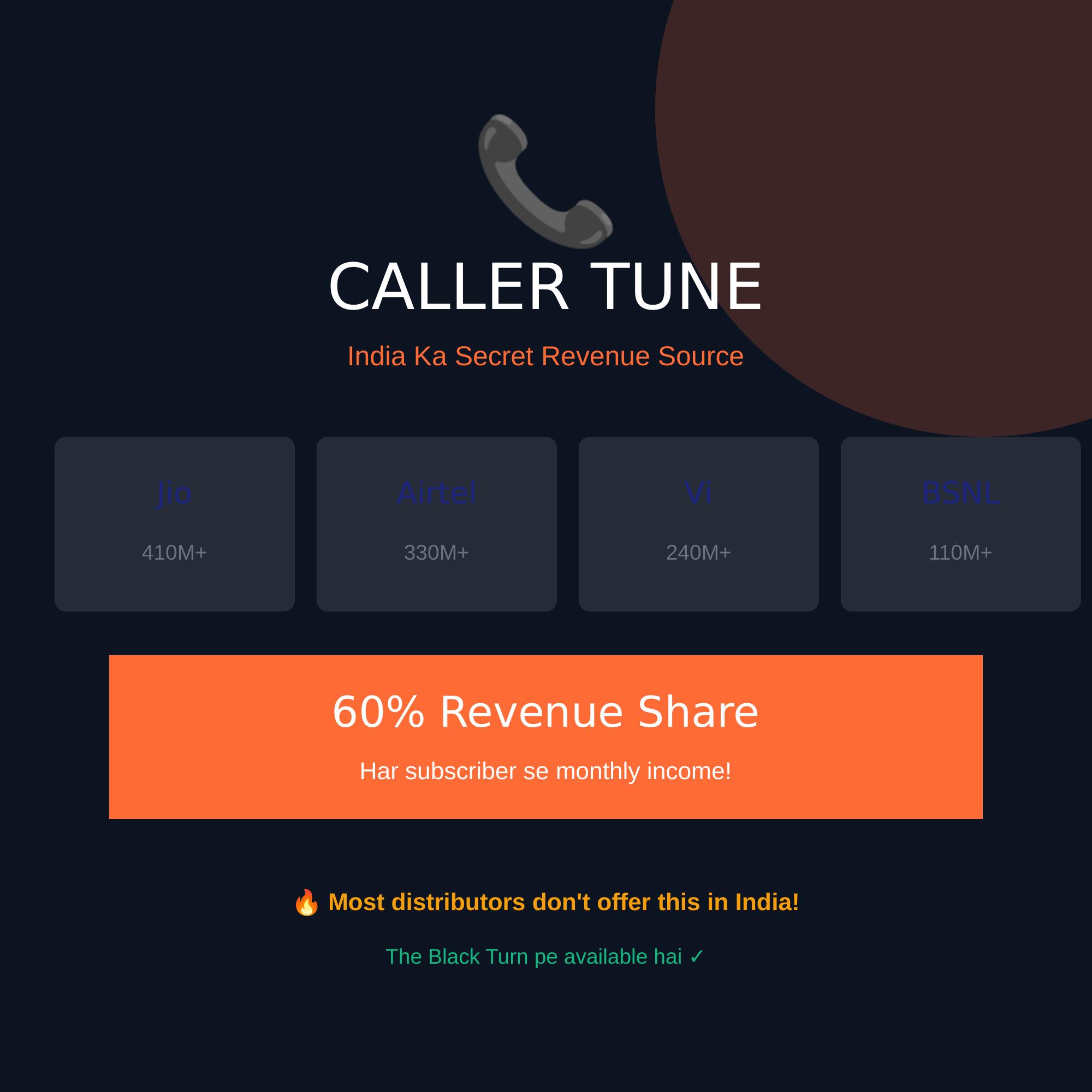 Caller Tune Distribution India - Jio Airtel Vi BSNL
