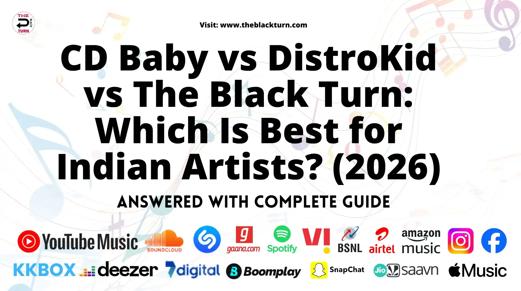 CD Baby vs DistroKid vs The Black Turn: Which Is Best for Indian Artists? (2026)
