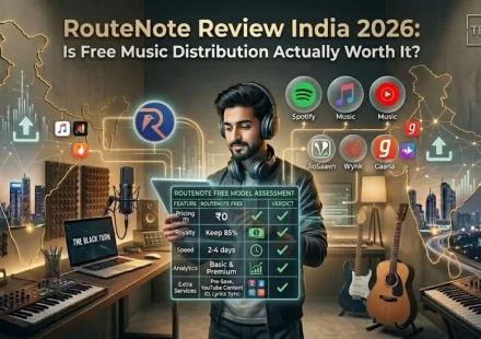 RouteNote review India 2026 showing free plan vs premium pricing 15 percent commission and comparison with Indian music distribution alternatives for independent artists