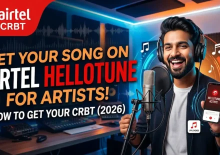 Airtel Hellotune for artists 2026 guide showing Airtel Thanks App caller tune setup CRBT distribution process and how Airtel subscribers set Hello Tunes after Wynk shutdown