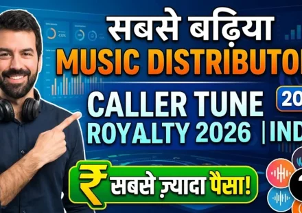 Best music distributor that pays caller tune royalty India 2026 showing all 4 networks Jio Airtel Vi BSNL coverage CRBT royalty rates and The Black Turn as the top choice for Indian artists