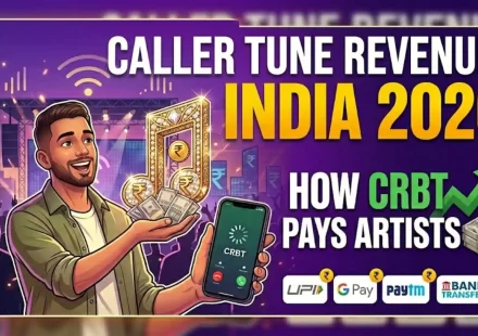 Caller tune CRBT revenue for Indian artists 2026 showing Jio Tune Airtel Hellotune Vi and BSNL earnings per download subscriber count and how artists earn from caller ring back tone