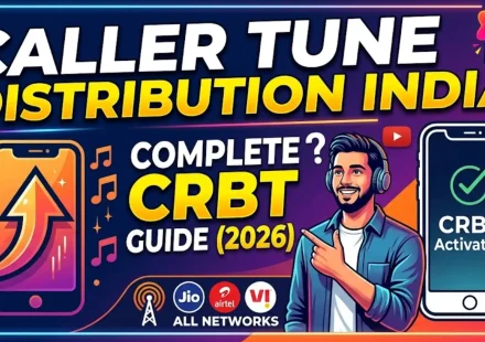 Caller tune distribution India complete CRBT guide 2026 showing step by step process to get song on Jio Tune Airtel Hellotune Vi BSNL for independent Indian artists