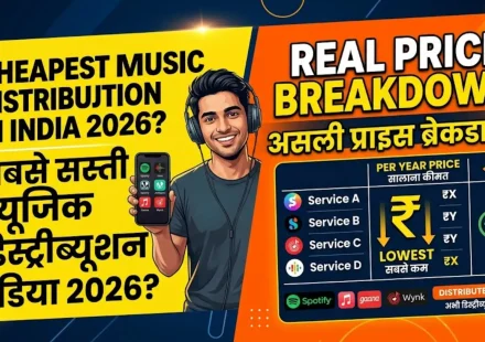Cheapest music distribution in India 2026 real price breakdown chart showing INR pricing total cost of ownership free tier revenue share and hidden forex costs for Indian artists