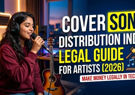 Cover song distribution India 2026 legal guide showing Section 31C mechanical license process for Bollywood covers and how artists legally release covers on Spotify JioSaavn
