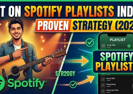 How to get on Spotify playlists India 2026 strategy showing editorial pitching algorithmic playlists Hot Hits Hindi Indie India Bollywood Butter for independent artists