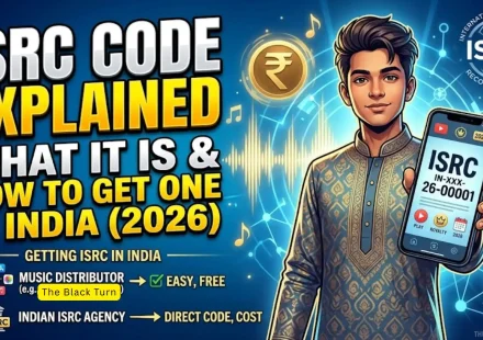 ISRC code explained for Indian artists 2026 showing code structure 12 character breakdown and how to get ISRC through music distributors in India