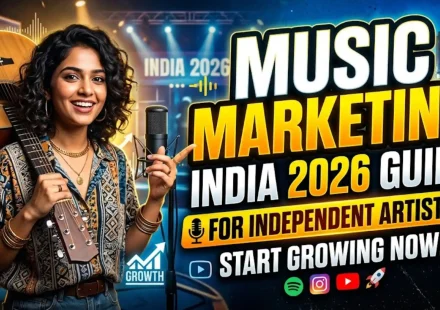 Music marketing for independent artists India 2026 complete guide showing Instagram Reels YouTube Spotify pitching paid ads strategy and PR for indie musicians
