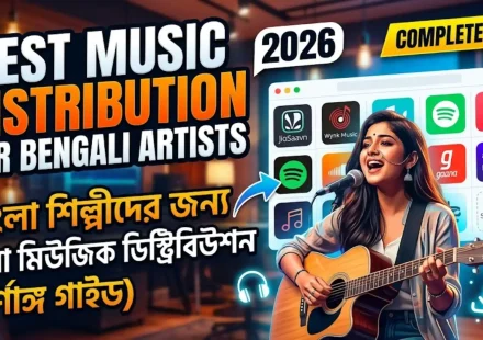 Best music distribution for Bengali artists India 2026 showing West Bengal streaming Durga Puja festival timing Rabindra Sangeet JioSaavn Bengali caller tune and Bangladesh diaspora coverage