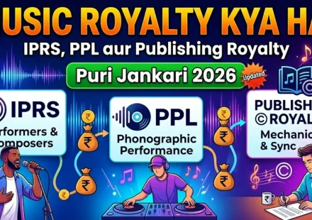 Music royalty kya hai aur IPRS, PPL India mein kaise kaam karte hain, Hindi guide 2026