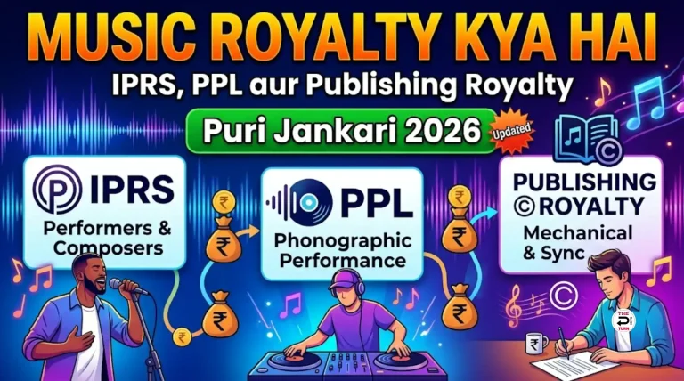 Music Royalty Kya Hai? IPRS, PPL aur Publishing Royalty Puri Jankari (2026)