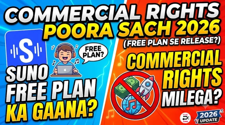 Suno Free Plan Ka Gaana Release Kar Sakte Hain? Commercial Rights Ka Poora Sach (2026)