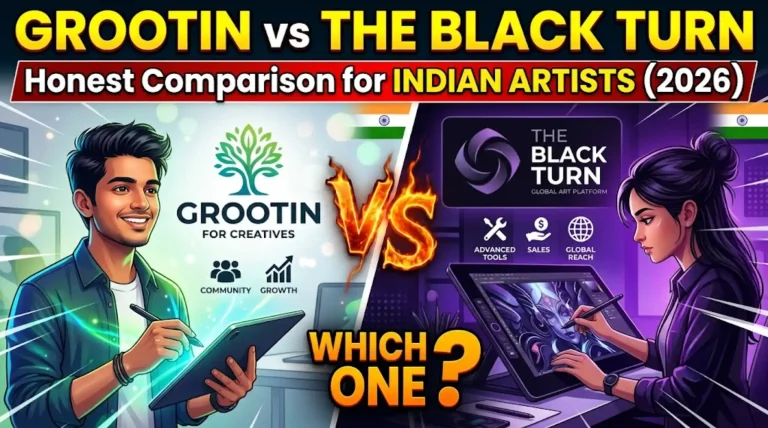 Grootin vs The Black Turn: Honest Comparison for Indian Artists (2026)