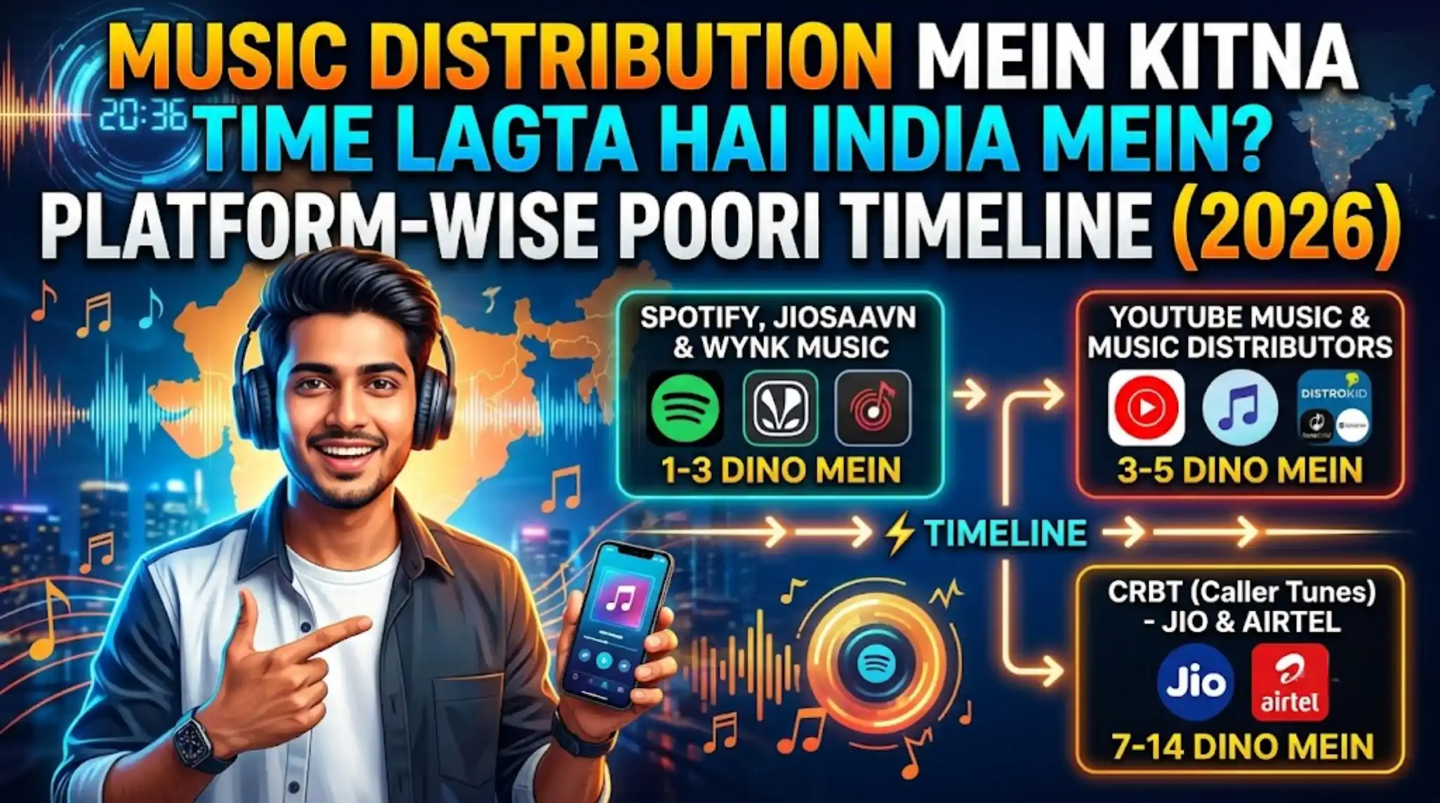 Music Distribution Mein Kitna Time Lagta Hai India Mein? Platform-Wise Poori Timeline (2026)
