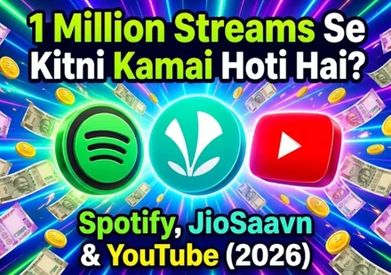 1 million streams se kitni kamai hoti hai, Spotify JioSaavn YouTube earning India 2026