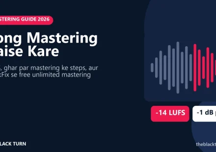 Song mastering kaise kare – -14 LUFS aur -1 dB true peak waveform