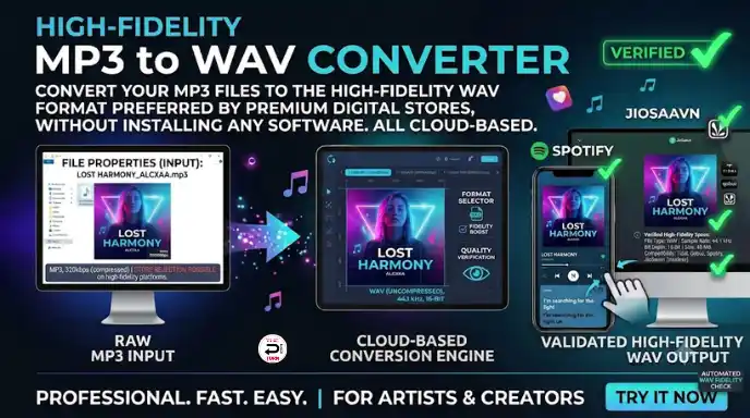 The Black turn - Home Online MP3 to WAV audio converter for lossless track uploads on music distribution platforms in India